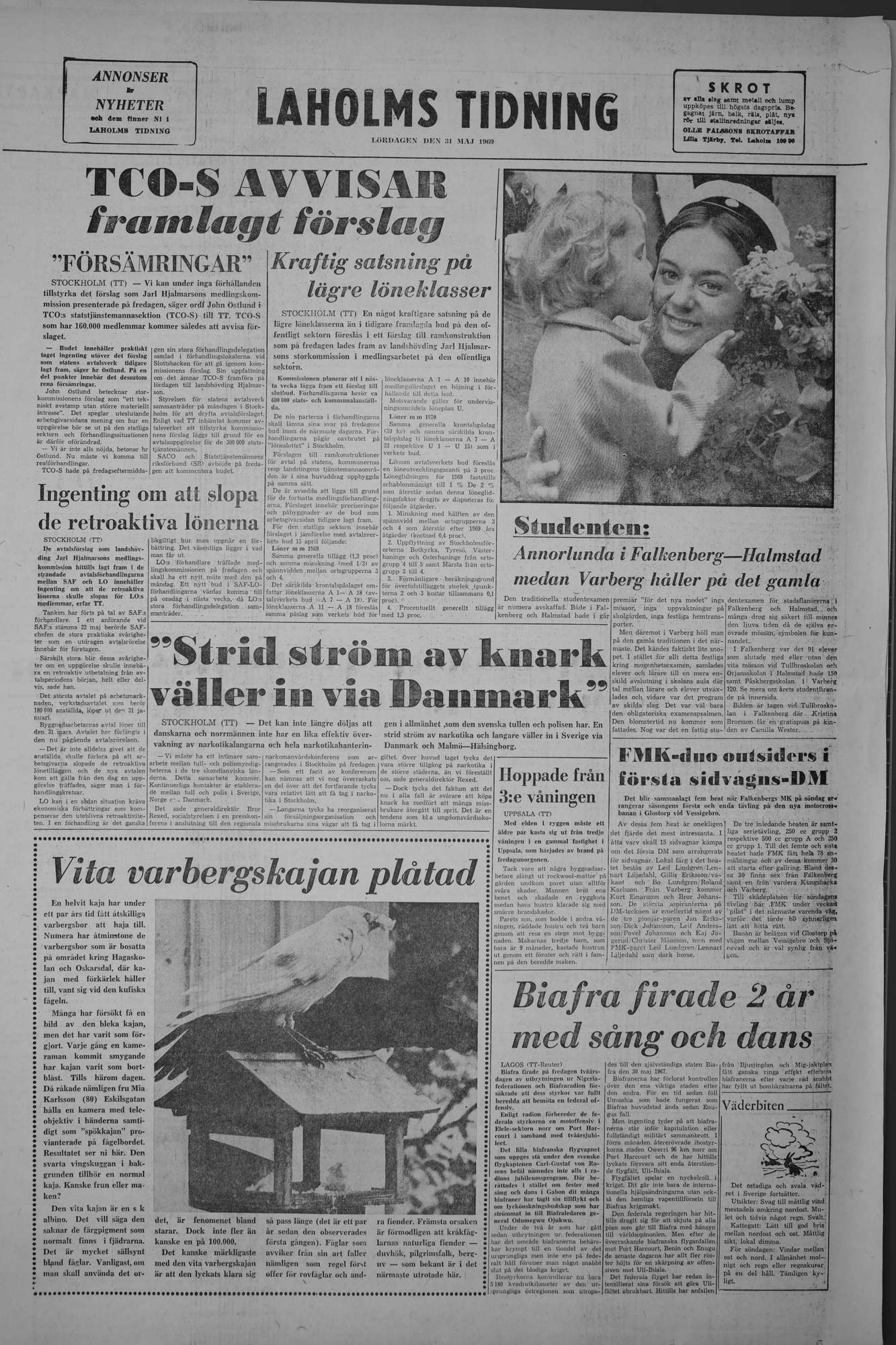 Laholms Tidning Lördag 31 maj 1969, sida 8