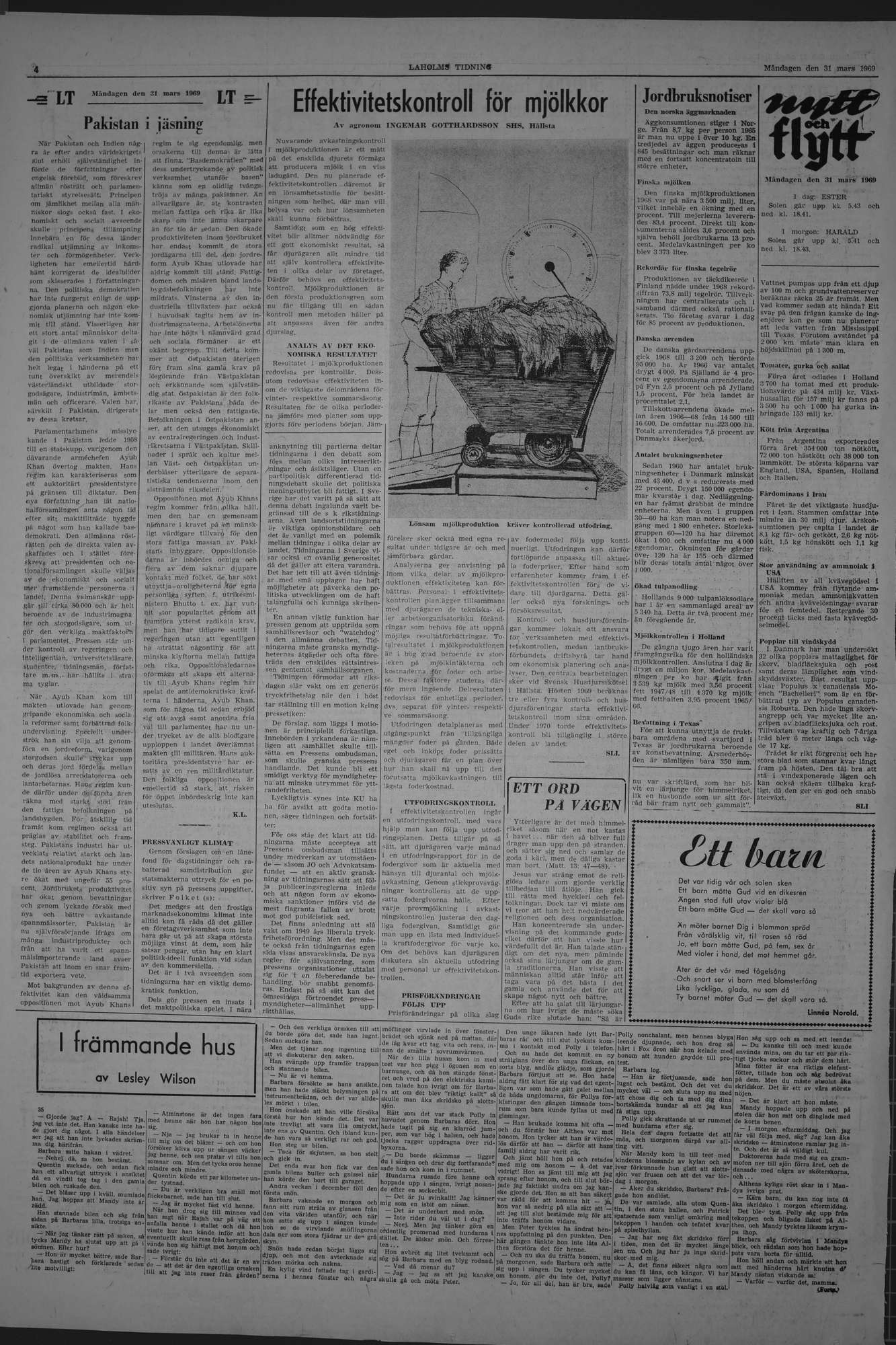Laholms Tidning Måndag 31 mars 1969, sida 4