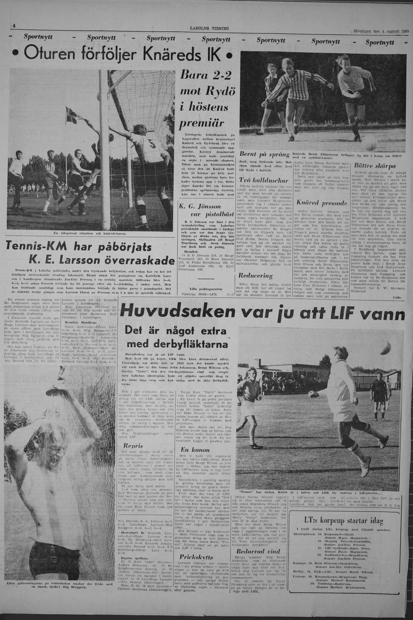 Laholms Tidning Måndag 4 augusti 1969, sida 6