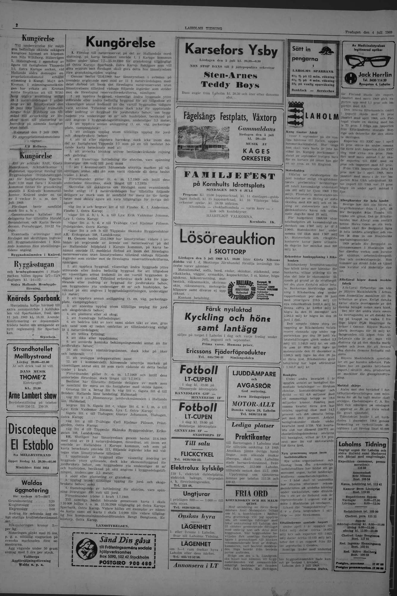 Laholms Tidning Fredag 4 juli 1969, sida 2