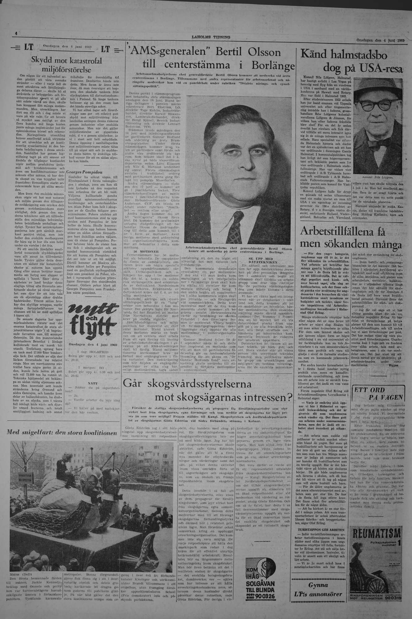 Laholms Tidning Onsdag 4 juni 1969, sida 4