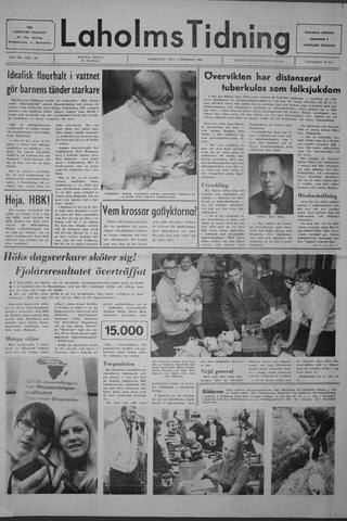 Förstasidan, Lördag 4 oktober 1969