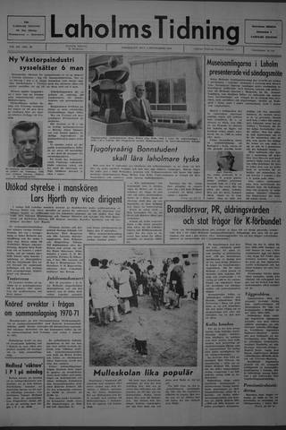Förstasidan, Torsdag 4 september 1969