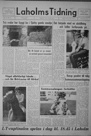 Förstasidan, Tisdag 5 augusti 1969