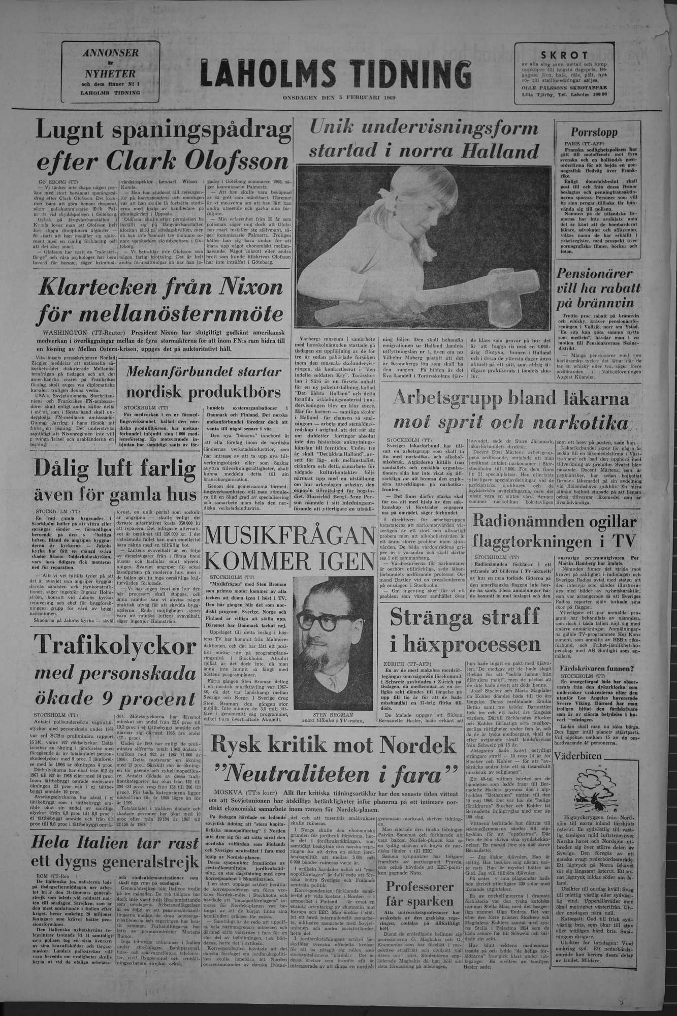 Laholms Tidning Onsdag 5 februari 1969, sida 8