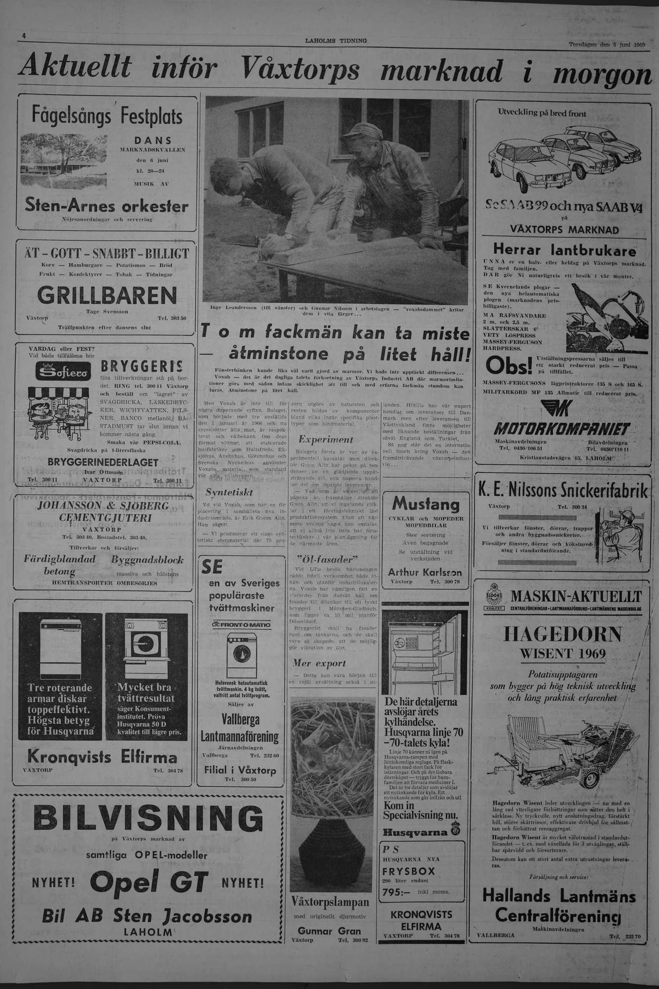 Laholms Tidning Torsdag 5 juni 1969, sida 4