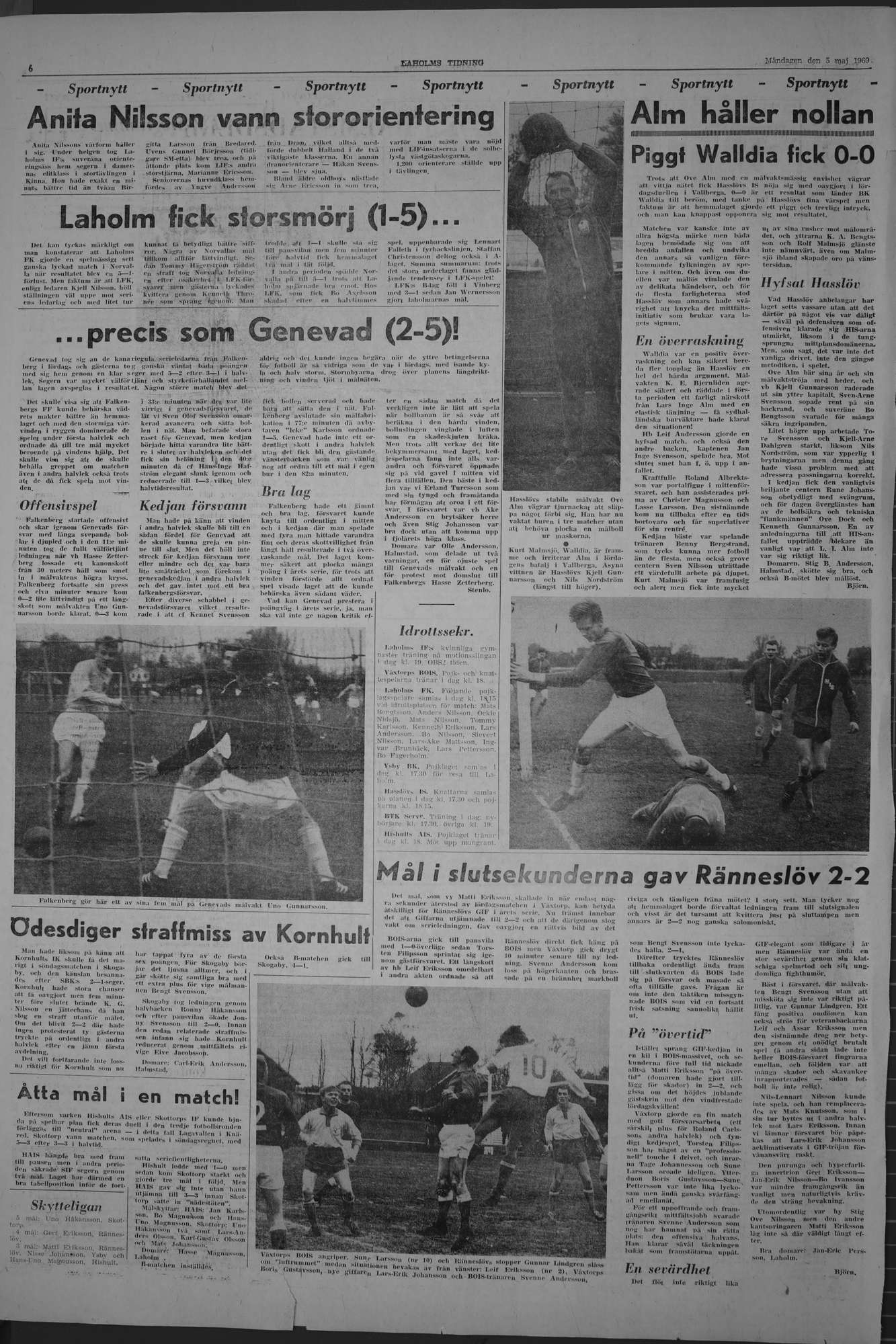 Laholms Tidning Måndag 5 maj 1969, sida 6