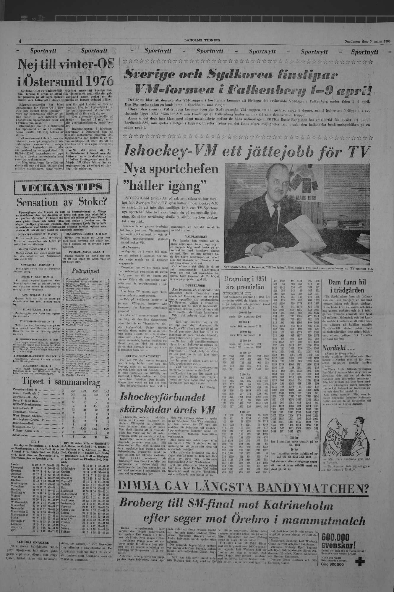 Laholms Tidning Onsdag 5 mars 1969, sida 6