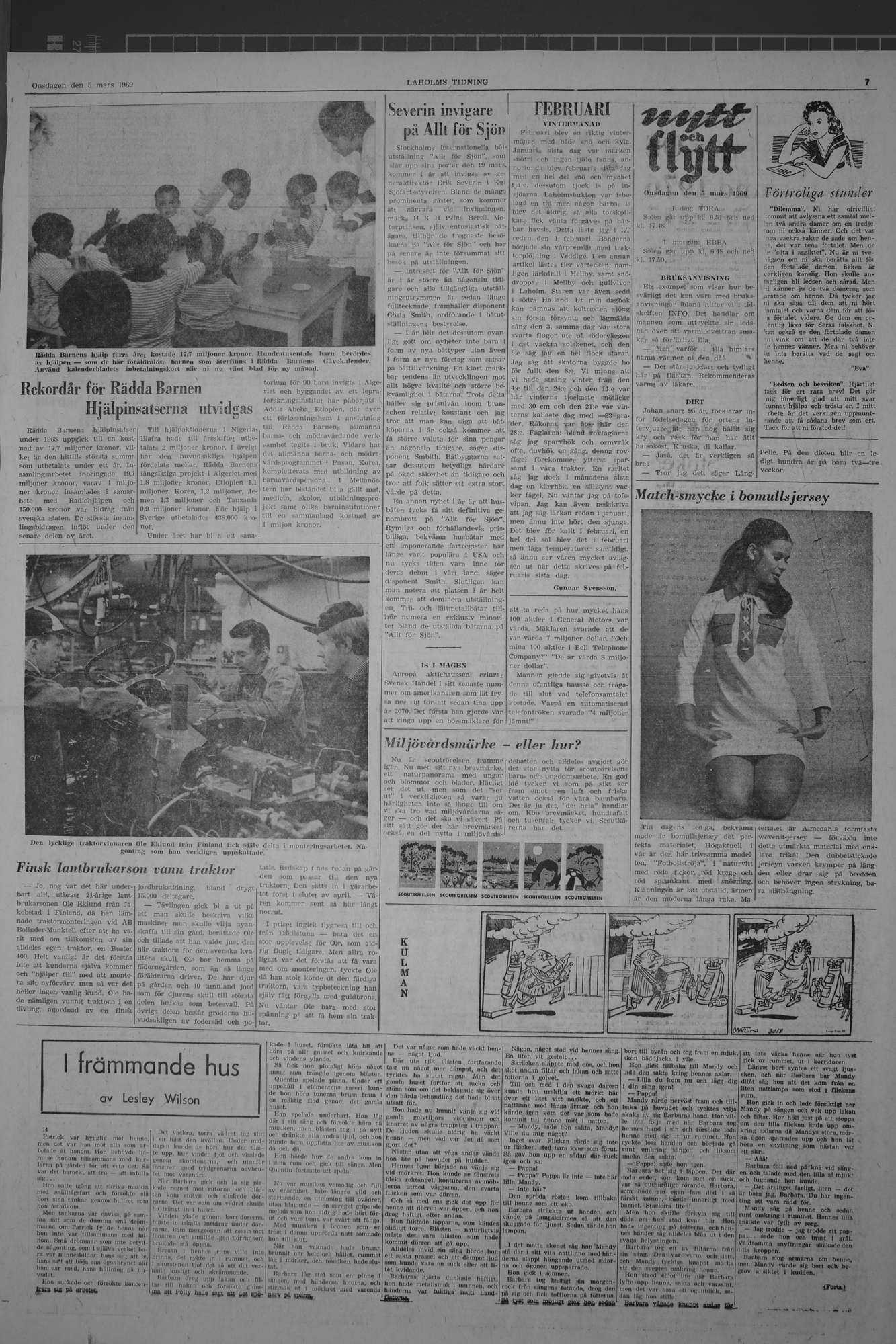 Laholms Tidning Onsdag 5 mars 1969, sida 7