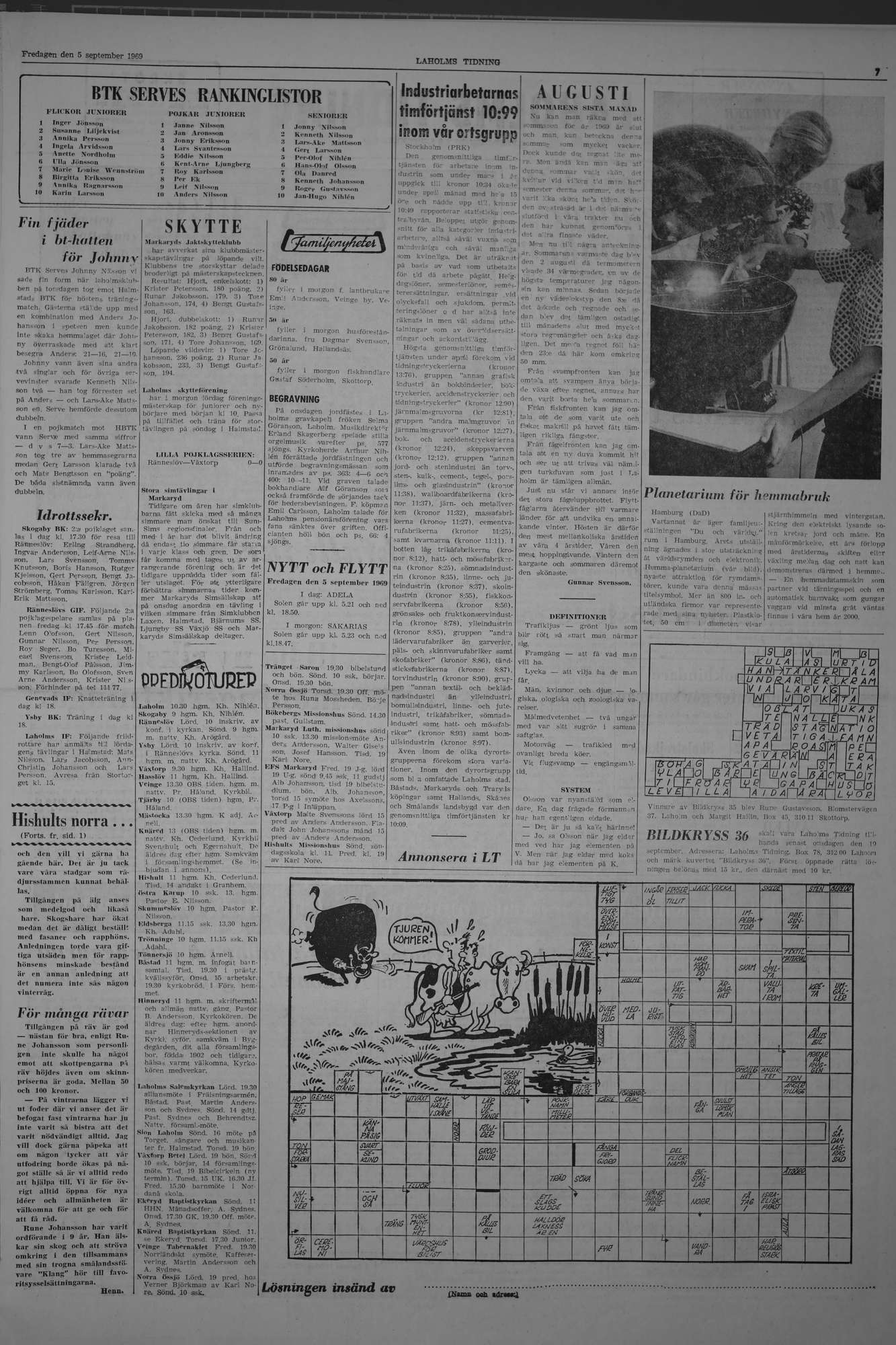 Laholms Tidning Fredag 5 september 1969, sida 7