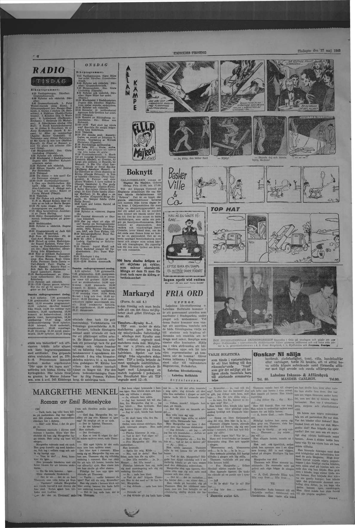 Laholms Tidning Tisdag 17 maj 1949, sida 6