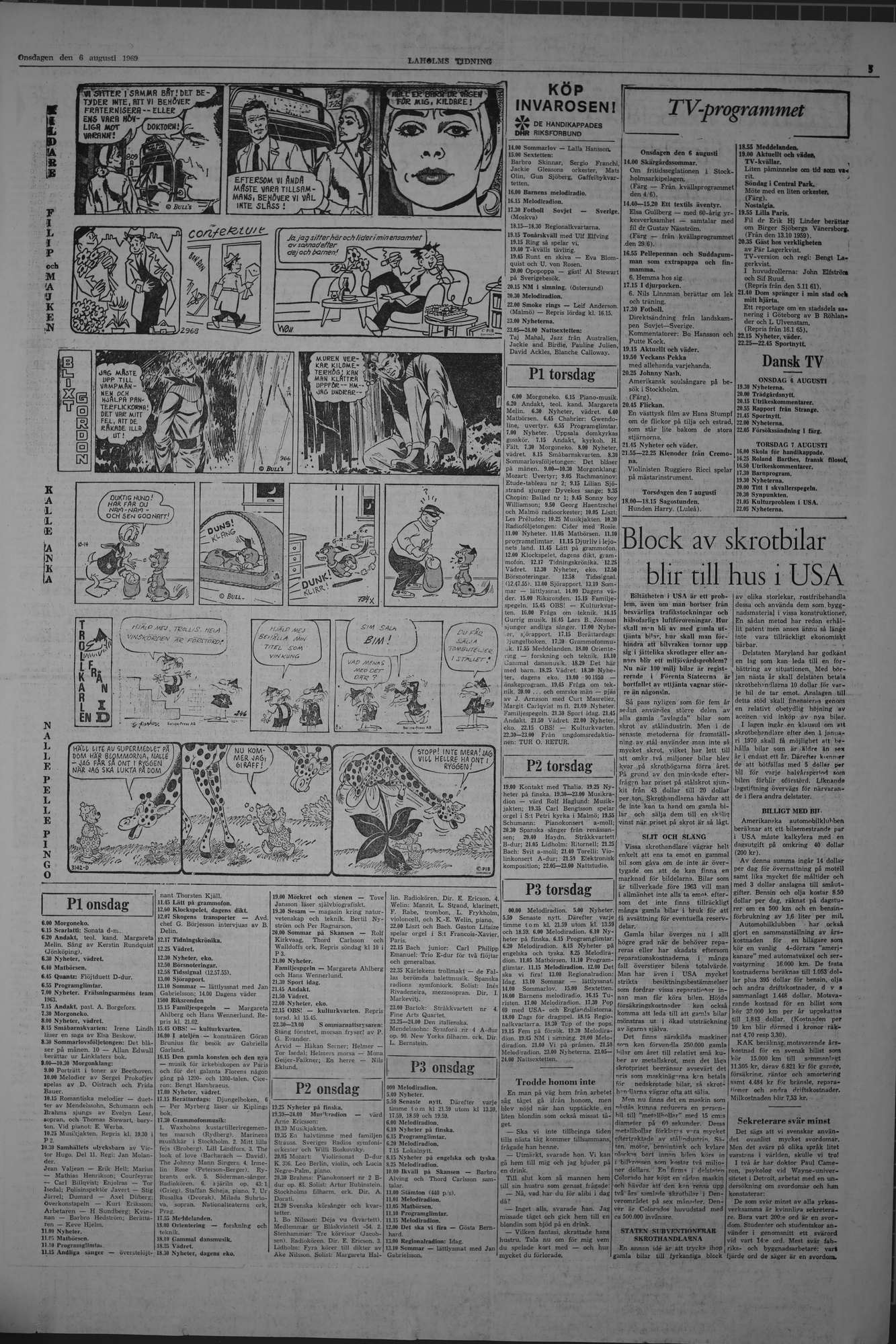 Laholms Tidning Onsdag 6 augusti 1969, sida 5
