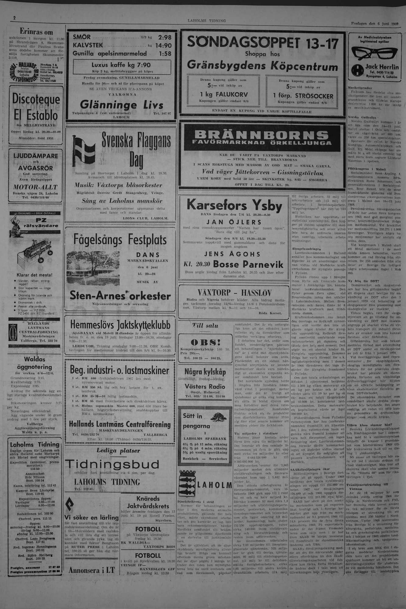 Laholms Tidning Fredag 6 juni 1969, sida 2