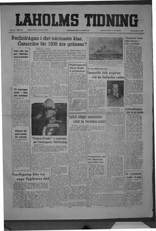 Förstasidan, Fredag 17 juni 1949