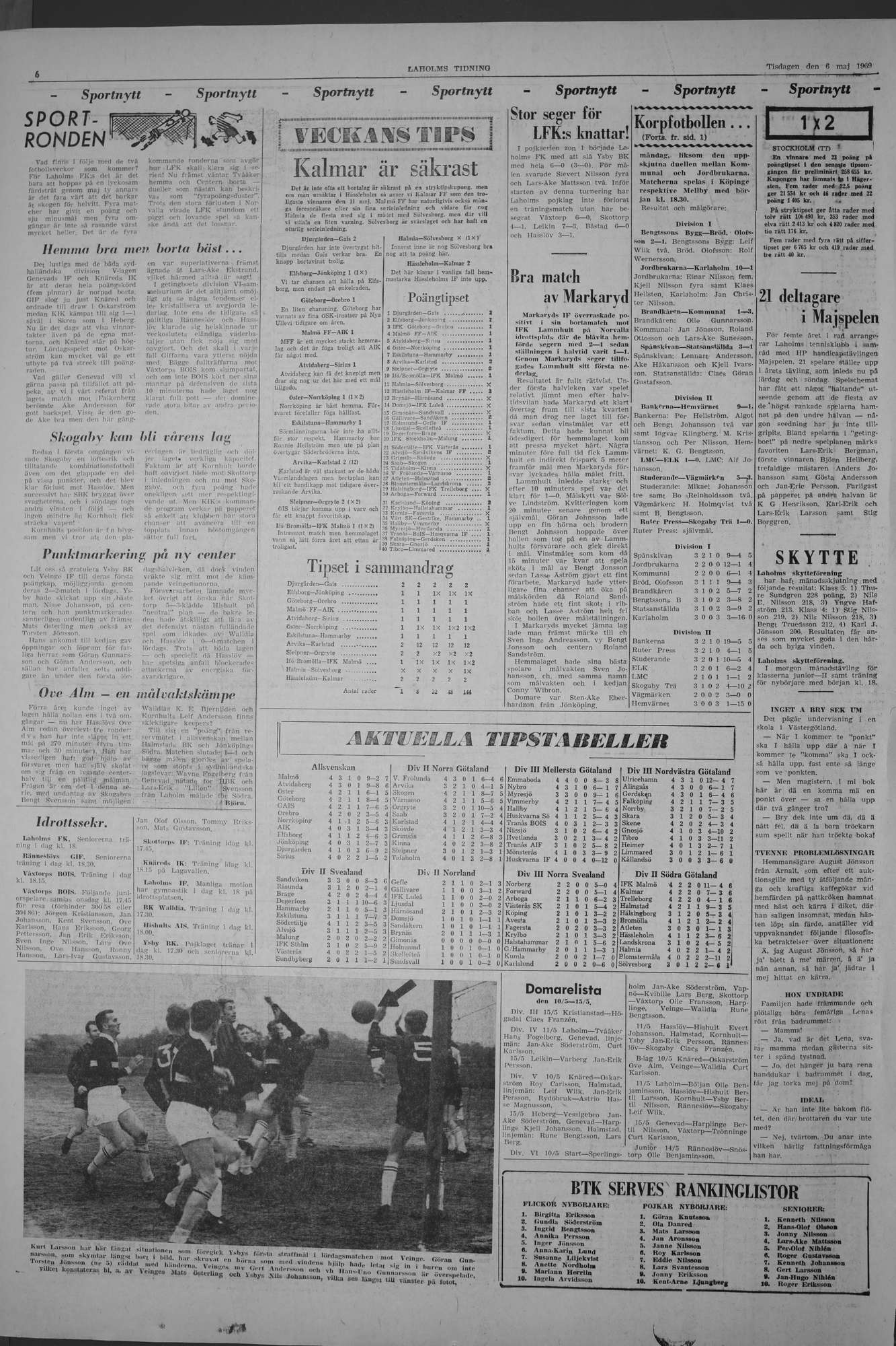 Laholms Tidning Tisdag 6 maj 1969, sida 6