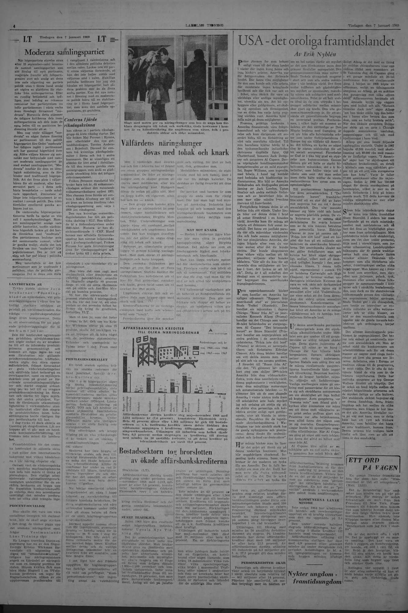 Laholms Tidning Tisdag 7 januari 1969, sida 4