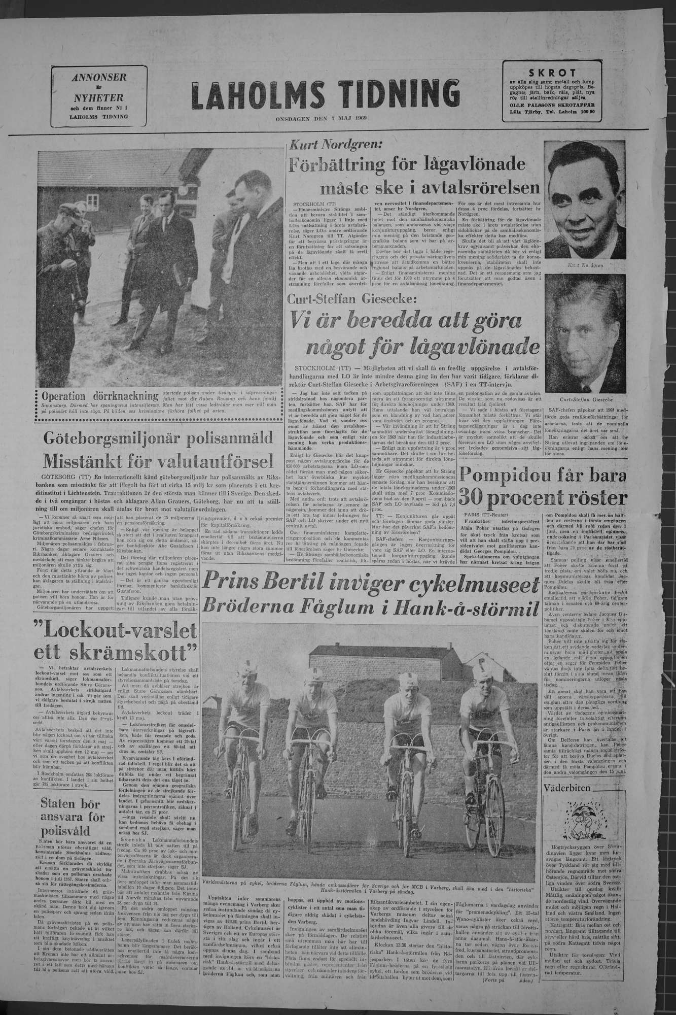 Laholms Tidning Onsdag 7 maj 1969, sida 8