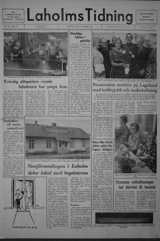 Förstasidan, Tisdag 7 oktober 1969