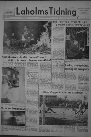 Förstasidan, Tisdag 8 april 1969