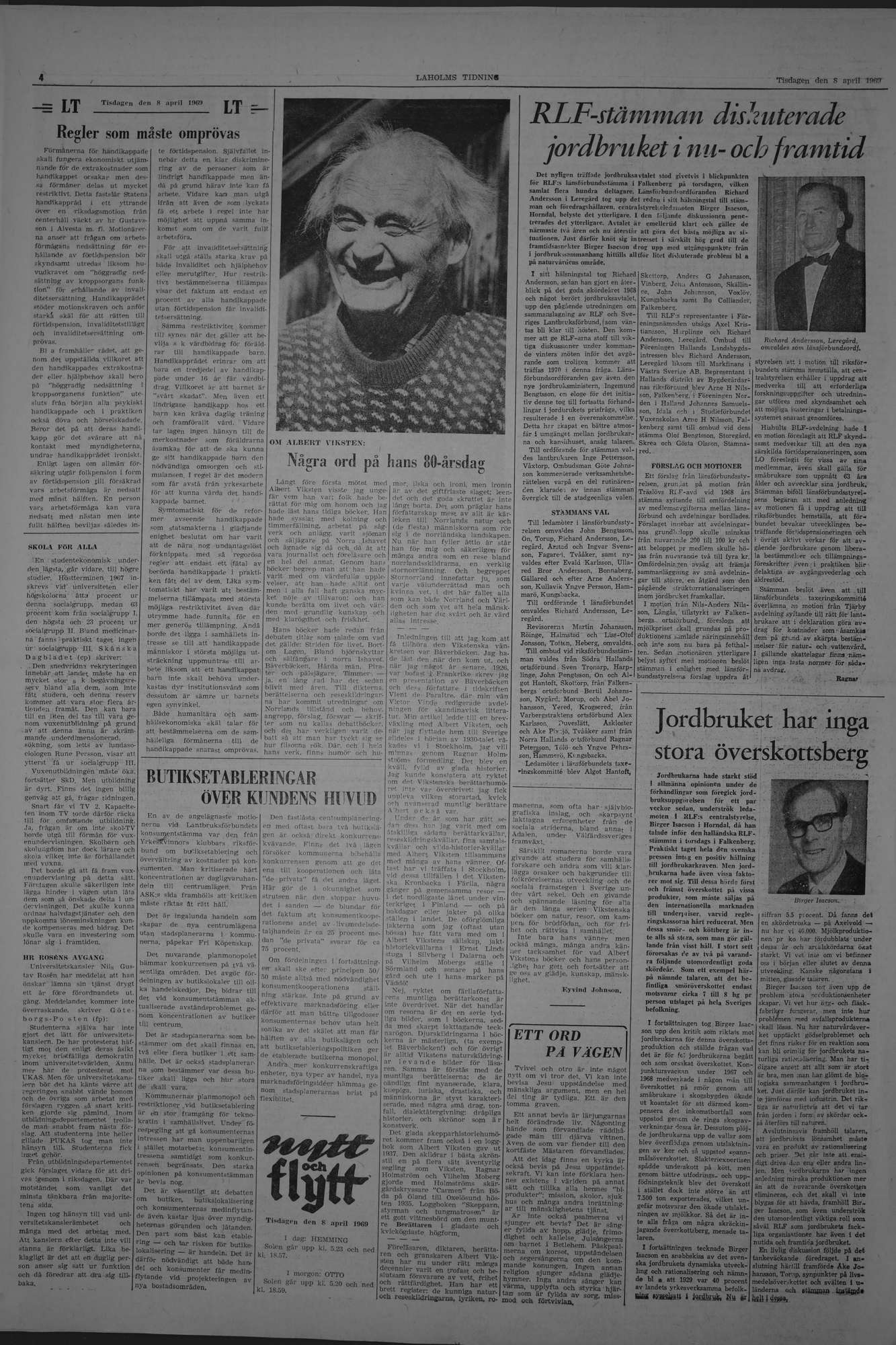 Laholms Tidning Tisdag 8 april 1969, sida 4