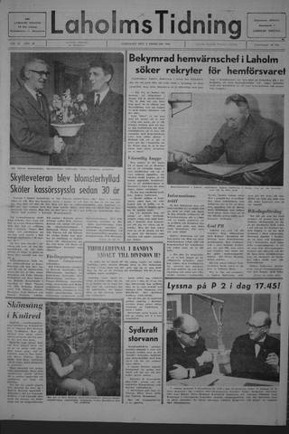Förstasidan, Lördag 8 februari 1969