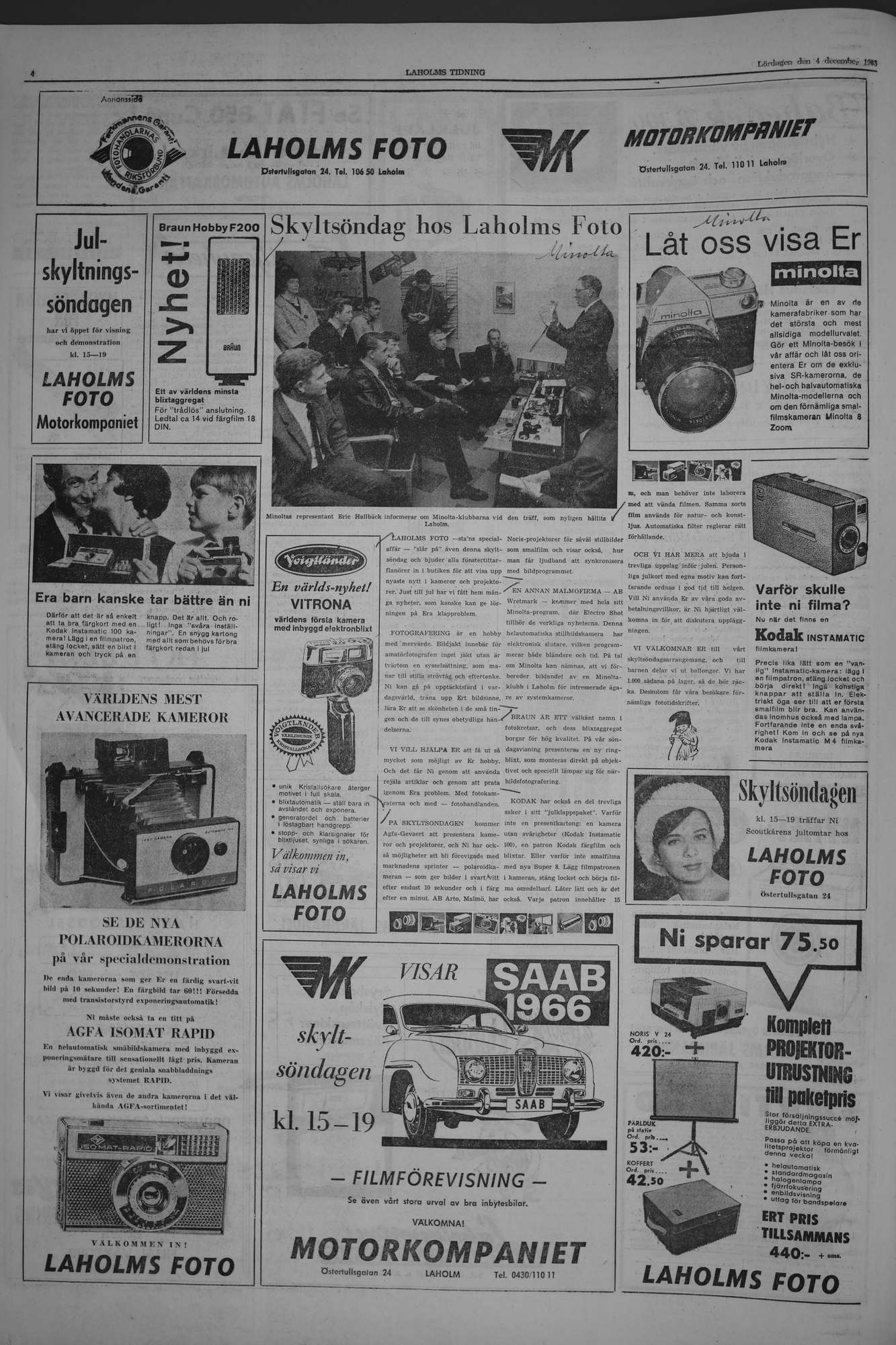 Laholms Tidning Lördag 4 december 1965, sida 4