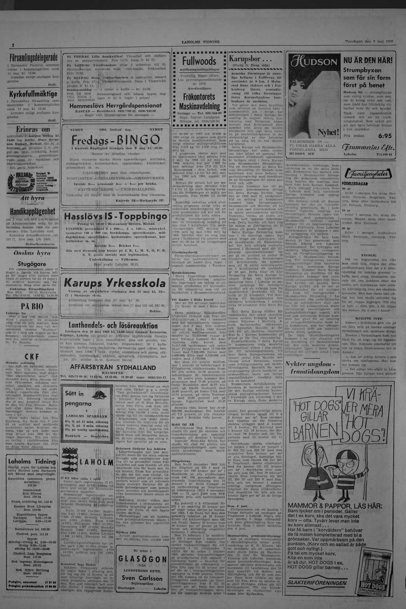 Laholms Tidning Torsdag 8 maj 1969, sida 2