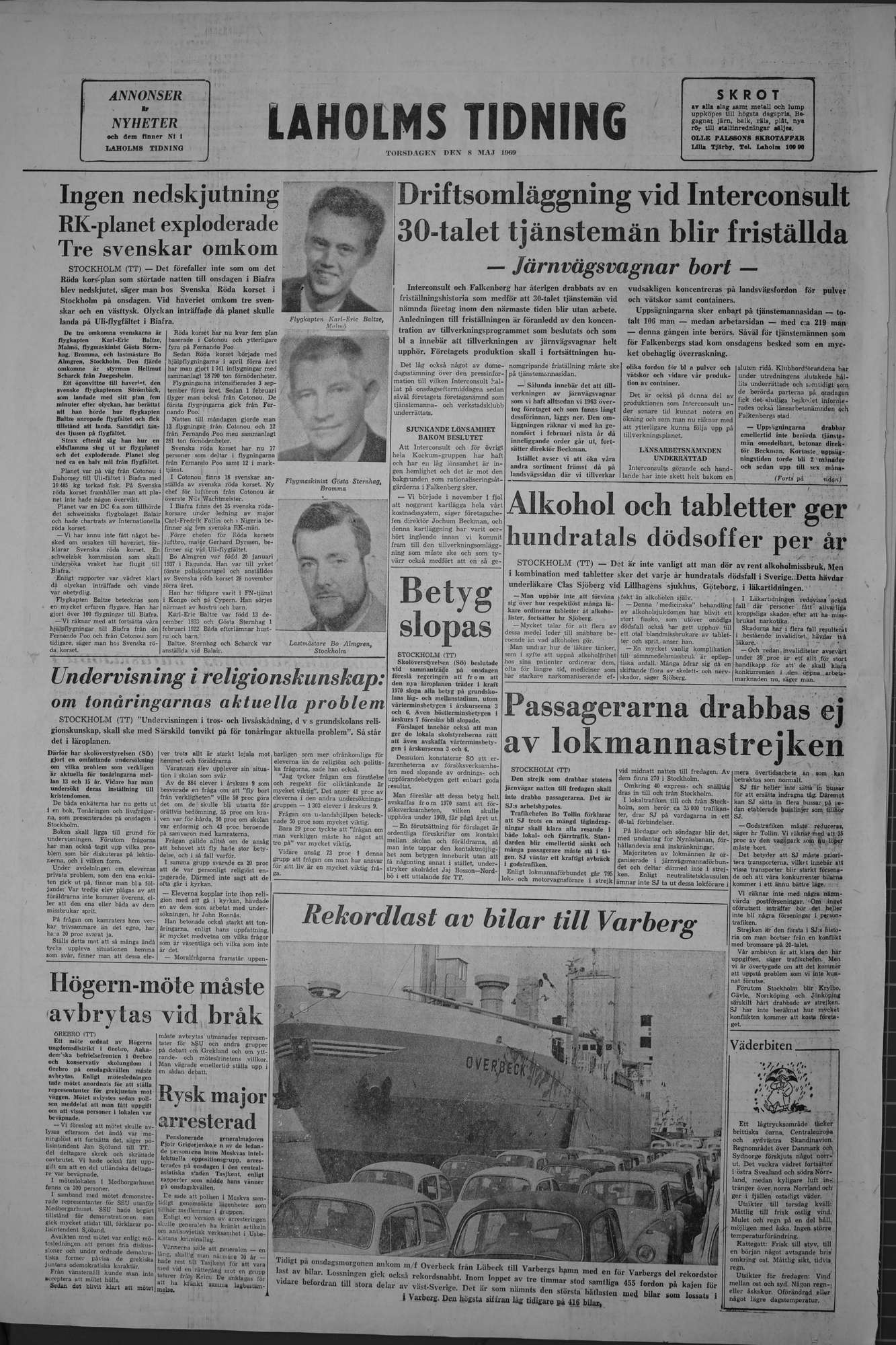 Laholms Tidning Torsdag 8 maj 1969, sida 8
