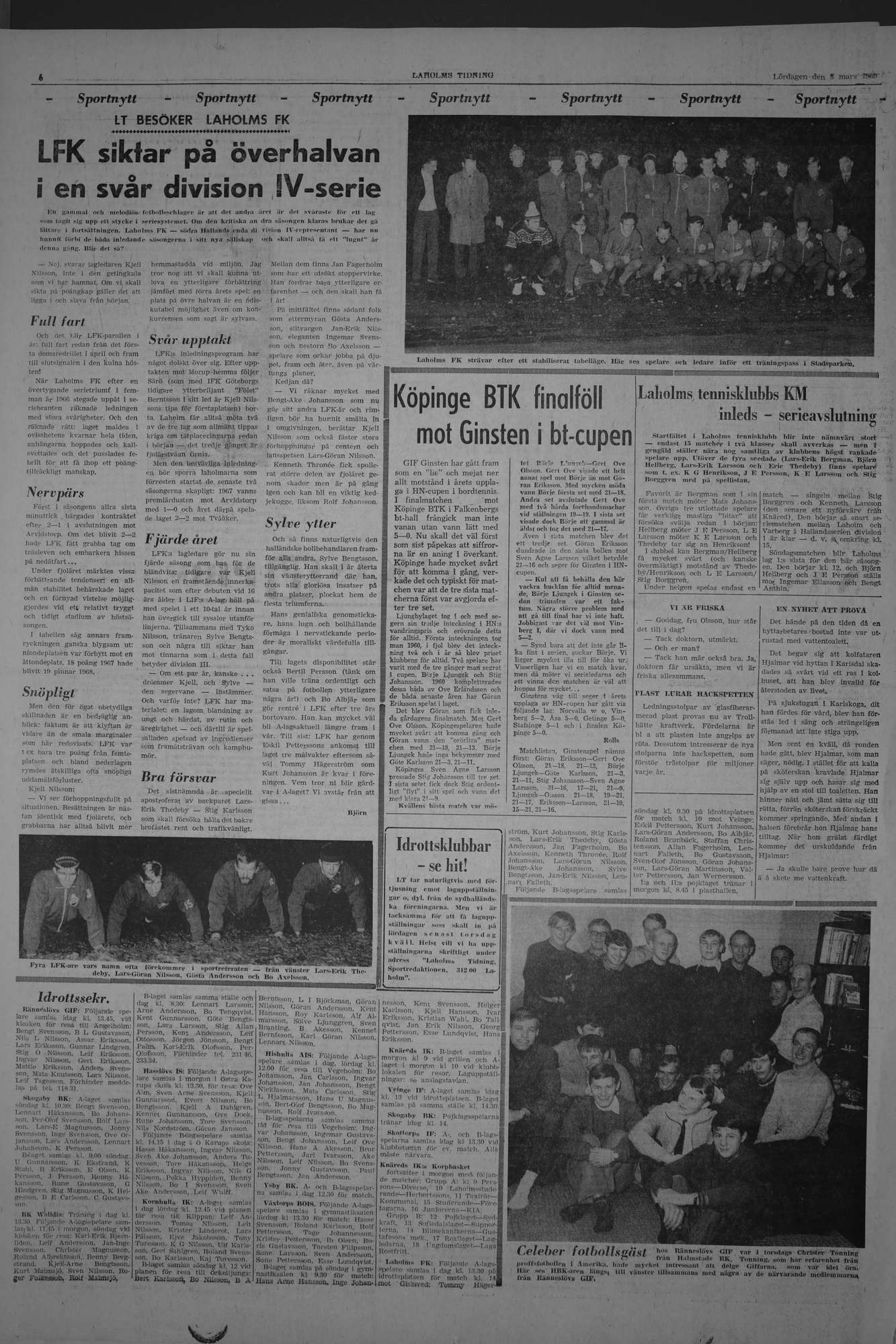 Laholms Tidning Lördag 8 mars 1969, sida 6