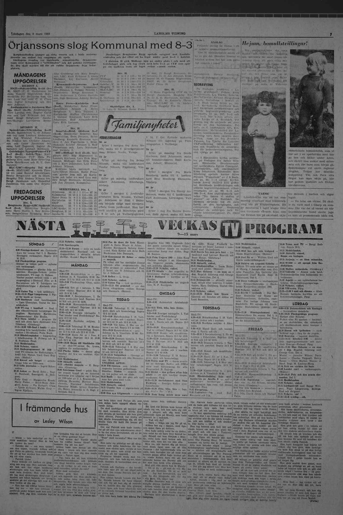Laholms Tidning Lördag 8 mars 1969, sida 7