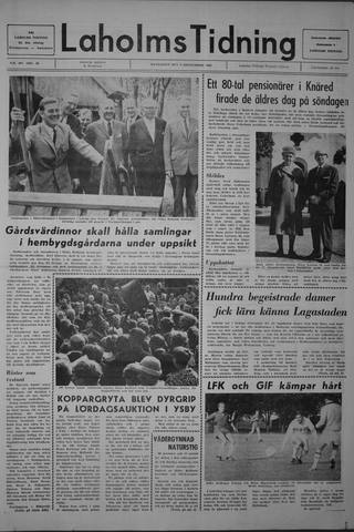 Förstasidan, Måndag 8 september 1969