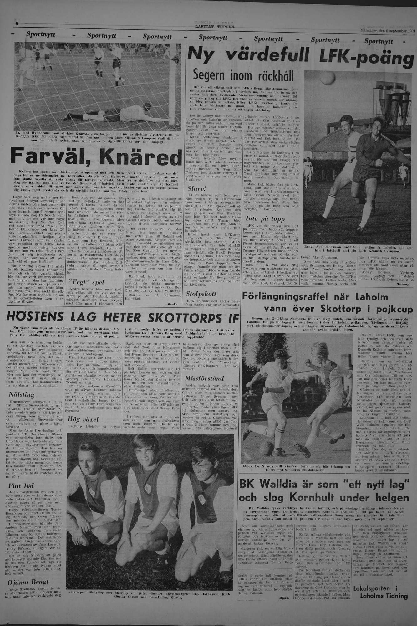 Laholms Tidning Måndag 8 september 1969, sida 6
