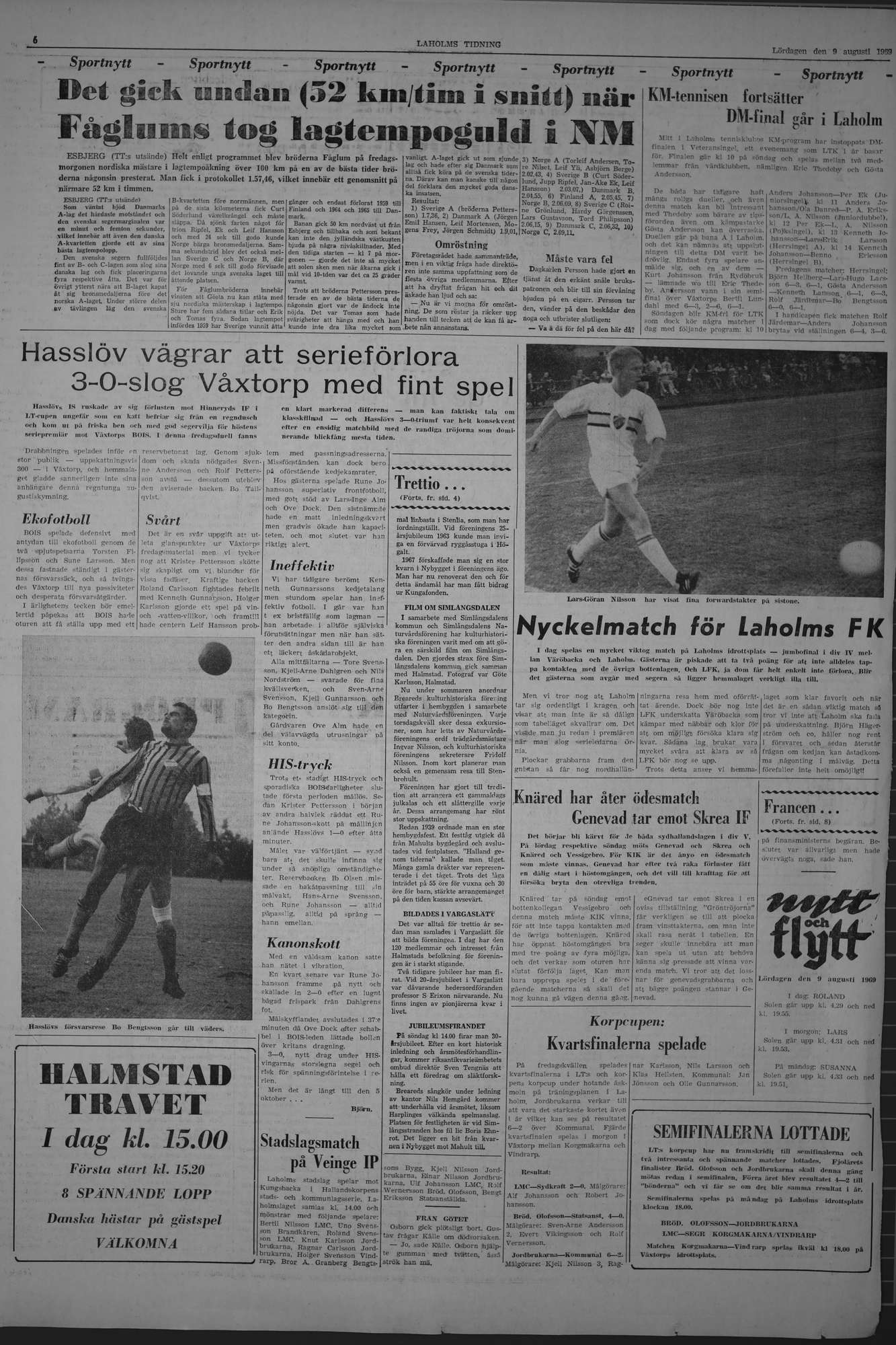 Laholms Tidning Lördag 9 augusti 1969, sida 6