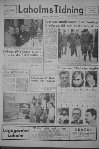 Förstasidan, Torsdag 9 januari 1969