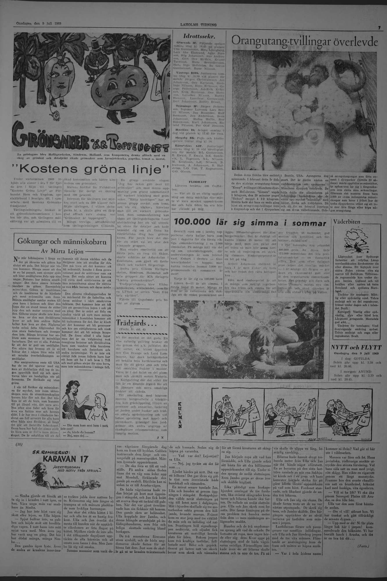 Laholms Tidning Onsdag 9 juli 1969, sida 7