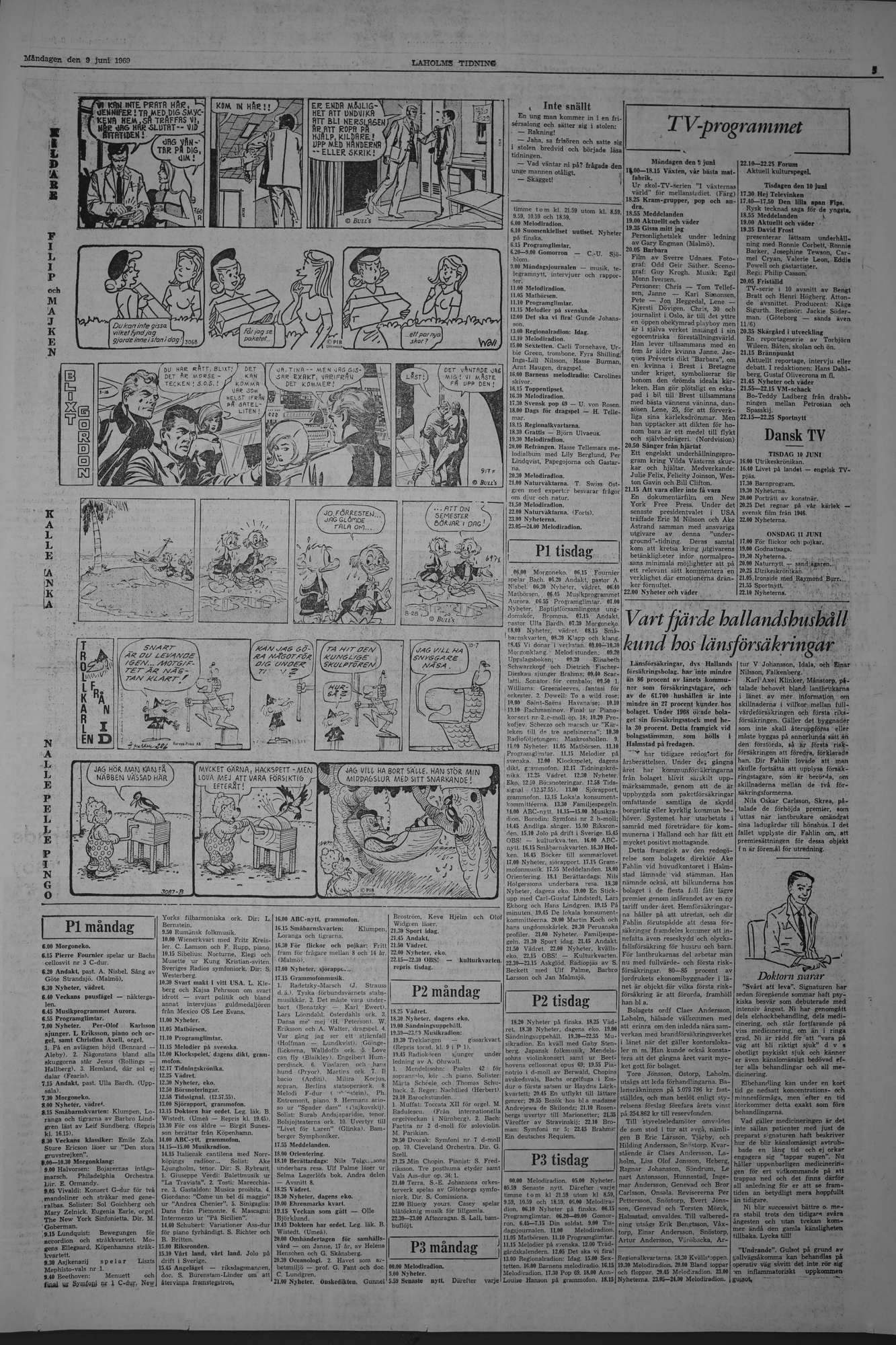 Laholms Tidning Måndag 9 juni 1969, sida 5