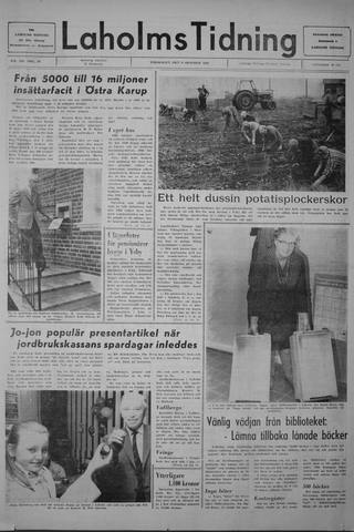 Förstasidan, Torsdag 9 oktober 1969