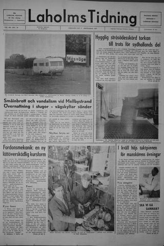 Förstasidan, Tisdag 9 september 1969