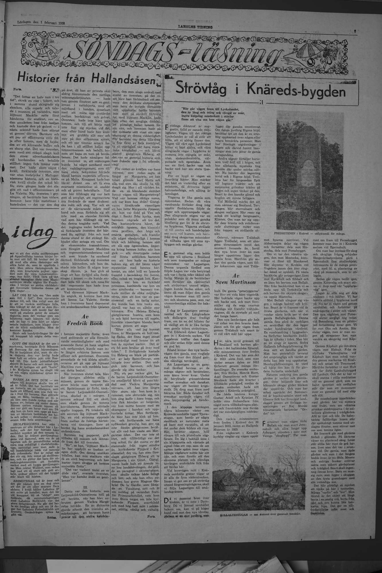Laholms Tidning Lördag 1 februari 1958, sida 7