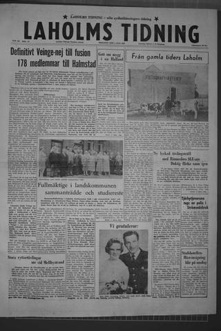 Förstasidan, Tisdag 1 juli 1958