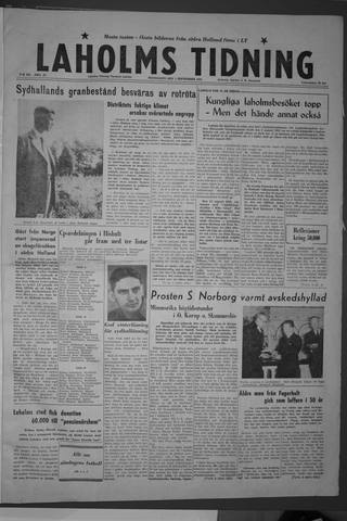 Förstasidan, Måndag 1 september 1958