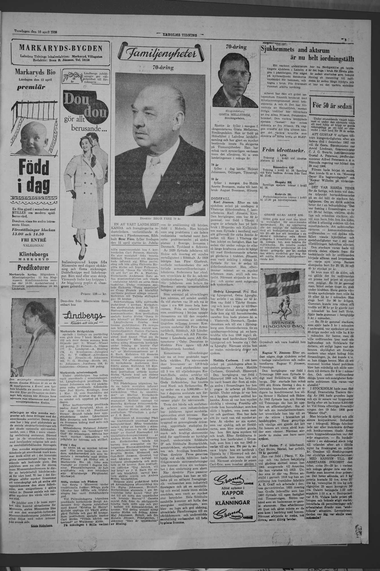 Laholms Tidning Torsdag 10 april 1958, sida 5