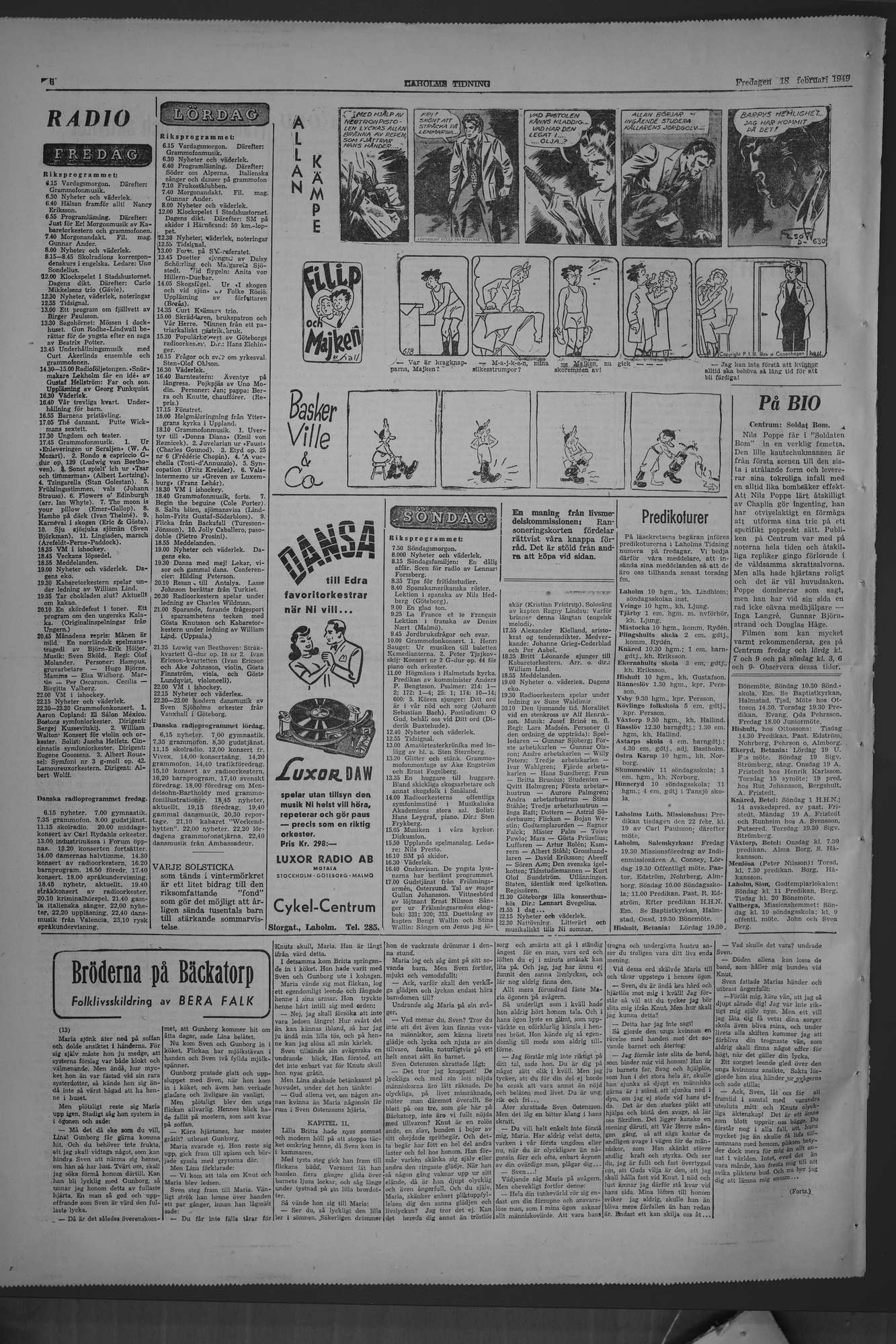Laholms Tidning Fredag 18 februari 1949, sida 6