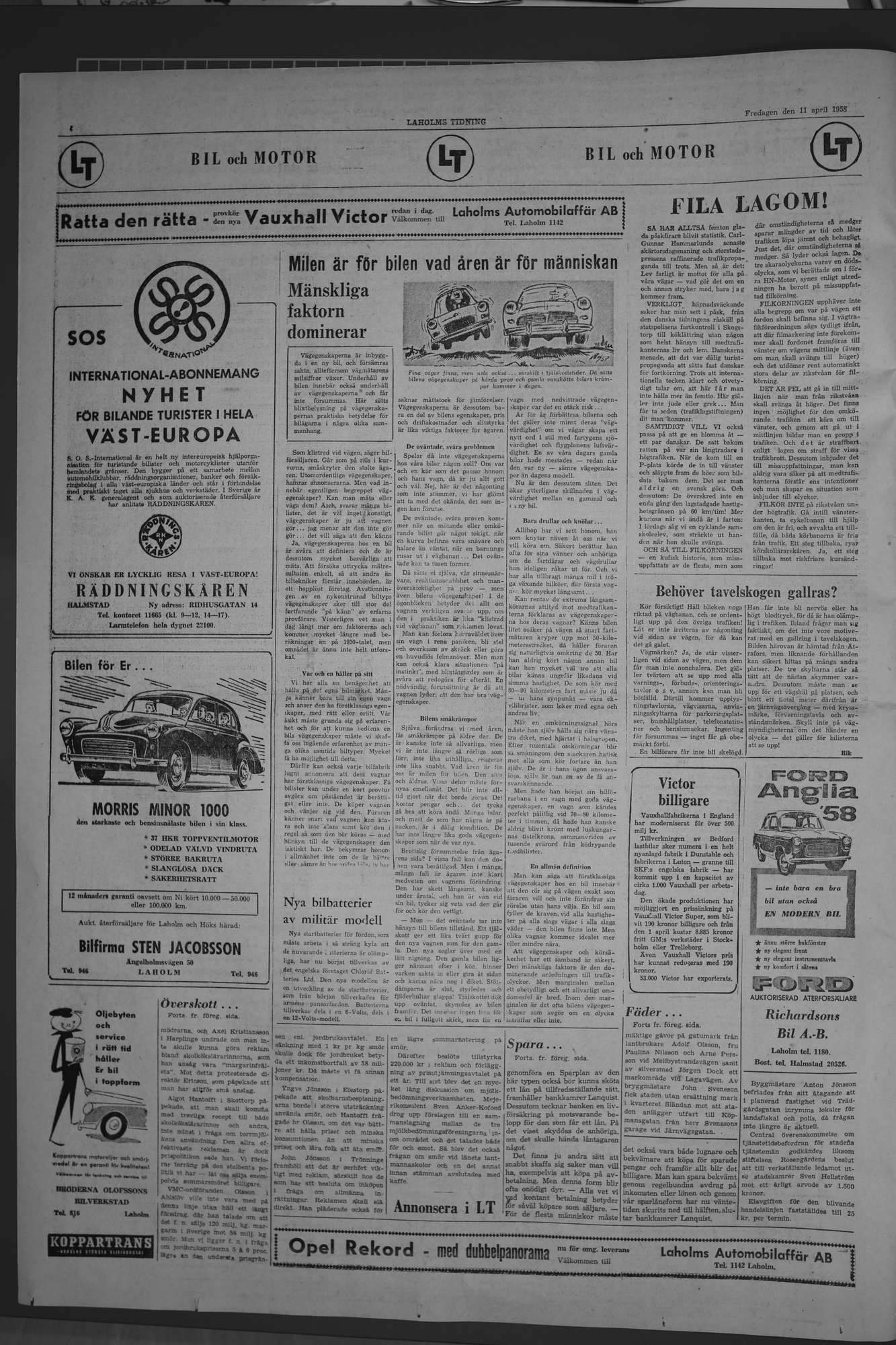 Laholms Tidning Fredag 11 april 1958, sida 4
