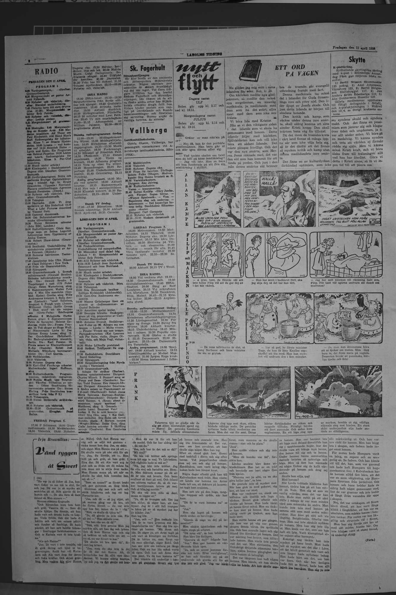 Laholms Tidning Fredag 11 april 1958, sida 6