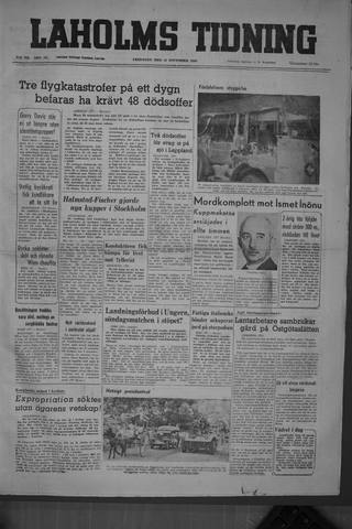 Förstasidan, Fredag 18 november 1949