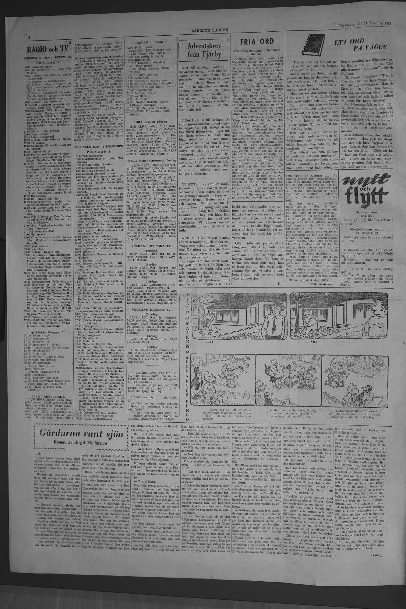Laholms Tidning Torsdag 11 december 1958, sida 6
