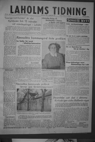 Förstasidan, Tisdag 11 februari 1958