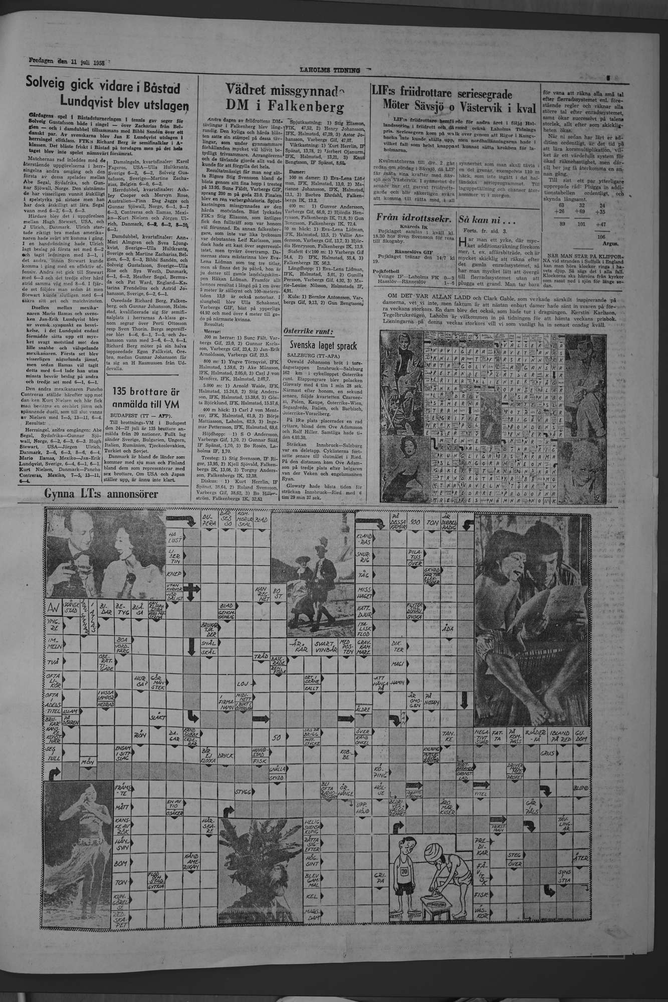 Laholms Tidning Fredag 11 juli 1958, sida 5