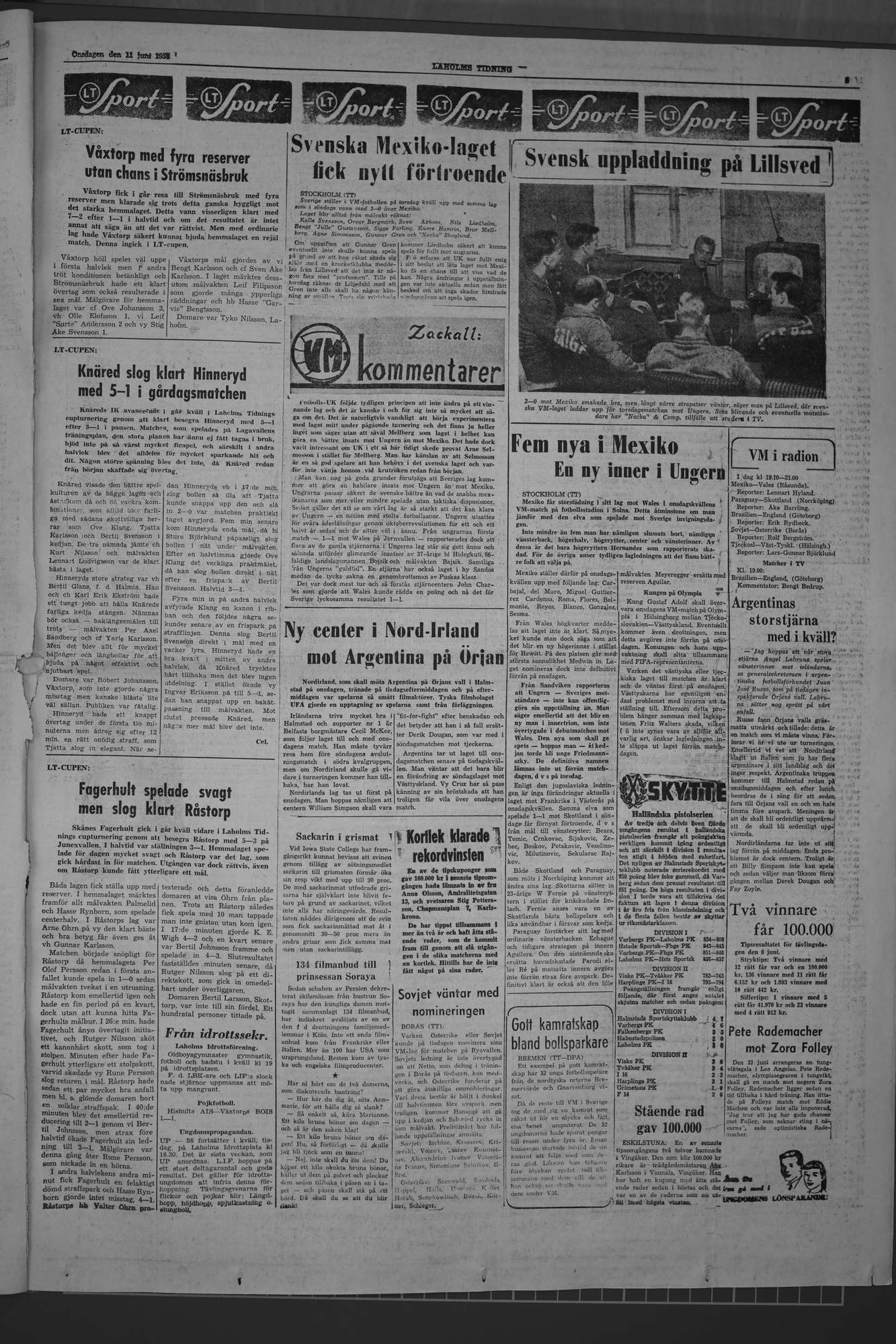 Laholms Tidning Onsdag 11 juni 1958, sida 5